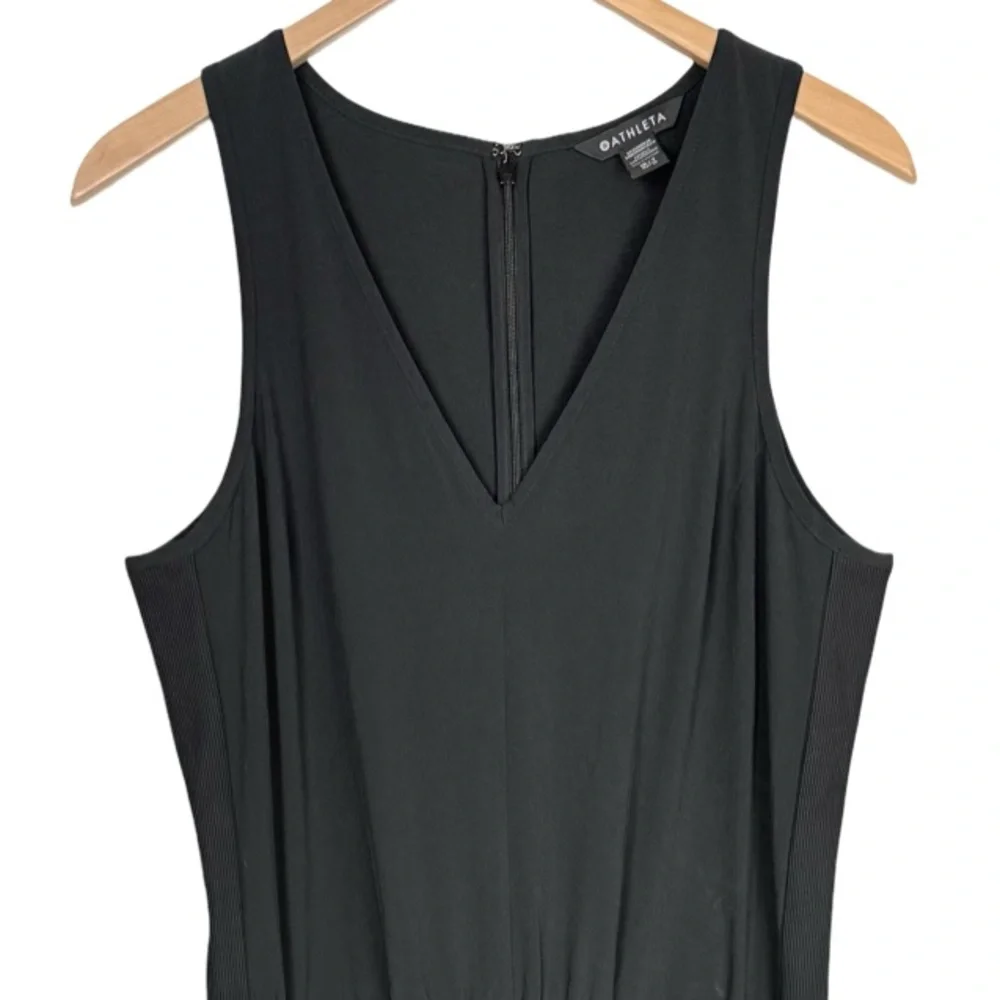 Athleta Black Brooklyn Jumpsuit Sleeveless 
Cropped Athleisure Size 10 Tall EUC - Picture 4 of 10